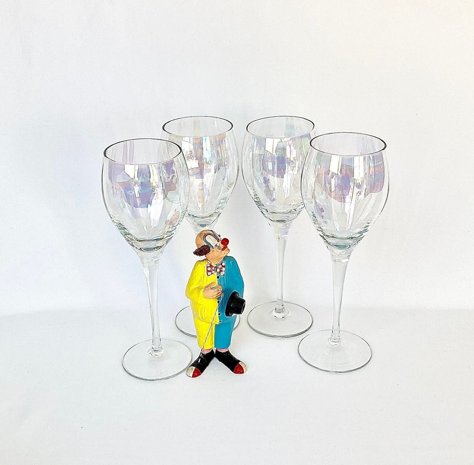 G Iridescent Wine Glass set of 2, 19 oz Pretty Cute Cool Rainbow Colorful  Halloween Glassware Stemme…See more G Iridescent Wine Glass set of 2, 19 oz
