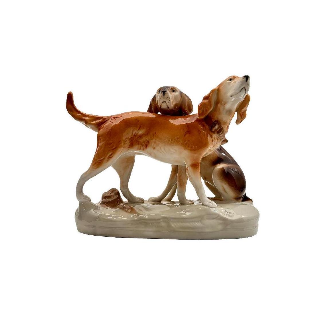 Royal Dux Hunting Dogs - Etsy