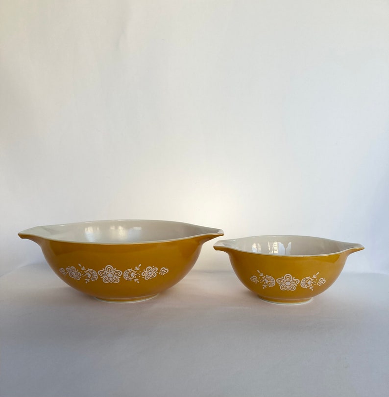 Vintage Pyrex Mixing Bowls Complete Set of 4 Cinderella Bowls Etsy