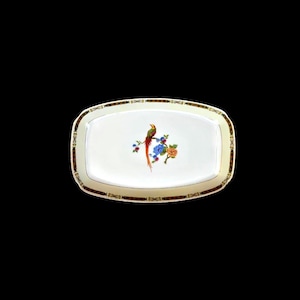 Art Deco Epiag Royal Porcelain Pheasant Platter, Czechoslovakia , C. 1930's, Exotic Bird Serving Platter