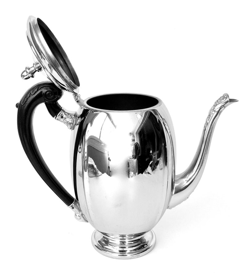 Art Deco Chrome & Bakelite Teapot / Coffee Pot, Faber Bros. Krome Kraft
