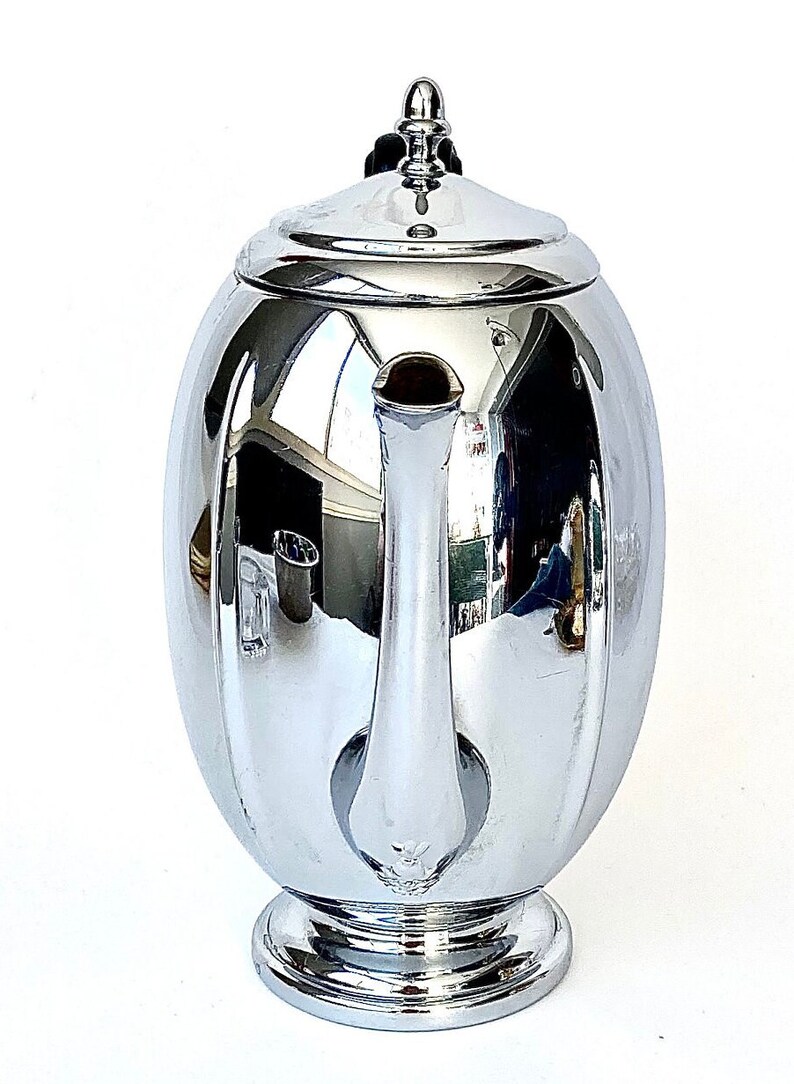 Art Deco Chrome & Bakelite Teapot / Coffee Pot Faber Bros. Etsy