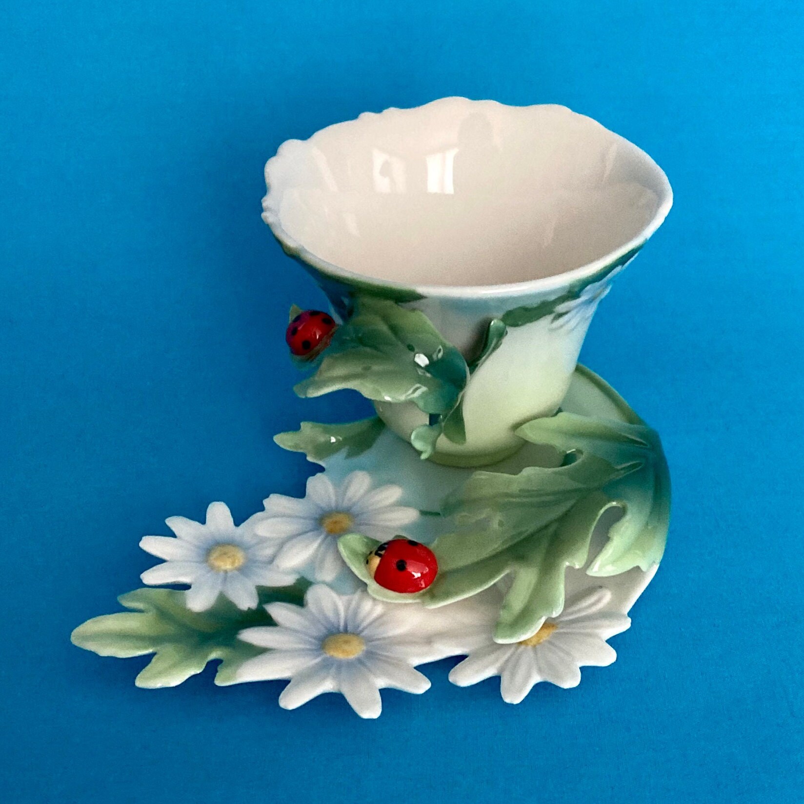 Franz Porcelain Cup, Saucer and Matching Spoon Ladybug Collection Etsy