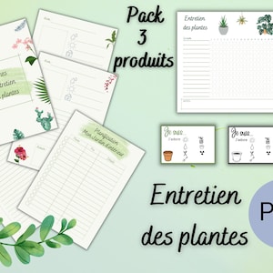 Fiches d'entretien des plantes, Cartes de Soins aux Plantes,Planificateur des Plantes d'intérieur,Téléchargement instantané,PDF, Carnet
