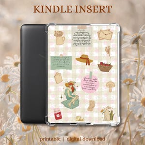 Cottagecore Summer Vibes | Kindle Clear Case Insert | Kindle Aesthetic | Digital Download