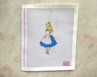 Curiouser & Curiouser | Hand painted needlepoint canvas