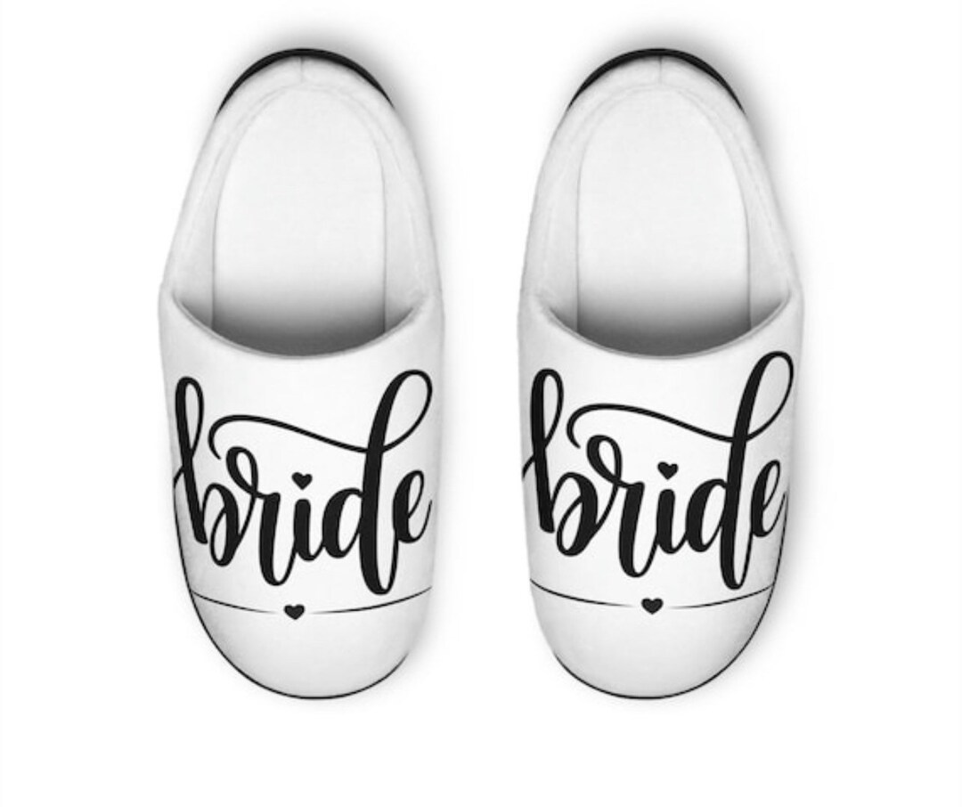 Bride Slippers Bridal Bride to Be Slippers Bachelorette Etsy