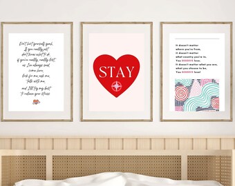 Láminas artísticas de Bang Chan de Stray Kids, set de pósteres de SKZ (descarga digital)