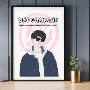 Stray Kids Seo Changbin Art, Digital Download, SKZ Changbin Poster, A4 and A5 Size Set, 3racha, Kpop Wall Print