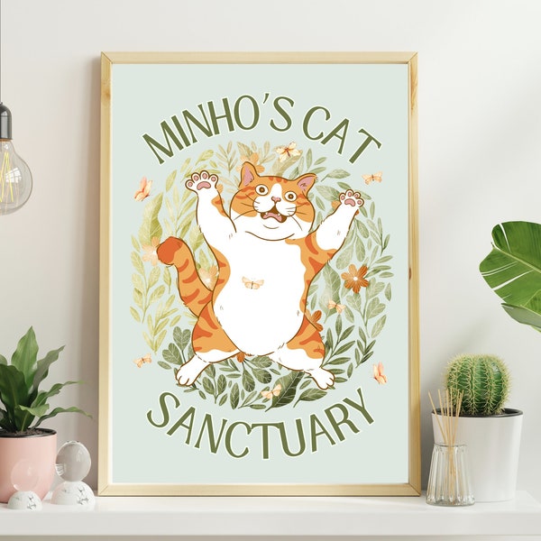 Stampa artistica del santuario dei gatti Stray Kids Lee Know, poster Kpop (download digitale)