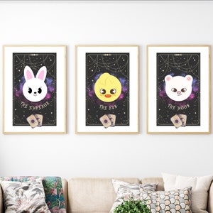 Stray Kids Danceracha Poster Set Digitaler Download, SKZ Felix Hyunjin und Lee Wissen Kunstdruck Bundle, Tarot Karte, A4 Größe, Kpop Decor