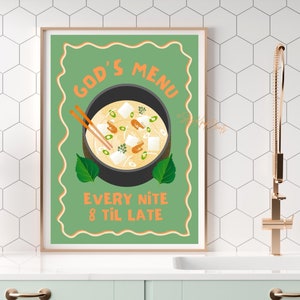 Stray Kids God's Menu Art Print Digitaler Download, SKZ Musik Poster, A5 und A5 Size Set, Kpop, Küchendekoration, NOEASY, koreanisches Essen