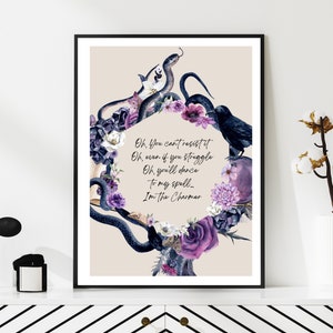 Charmer Stray Kids Art, SKZ Music Poster, Digital Download, Oddinary, A4 and A5 Size Set, You Can&#39;t Resist It, Snakes Purple Flowers