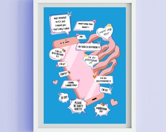 Stray Kids Voicemail Meme Art Print, SKZ Skzoo, Funny Kpop Poster (Digital Download)