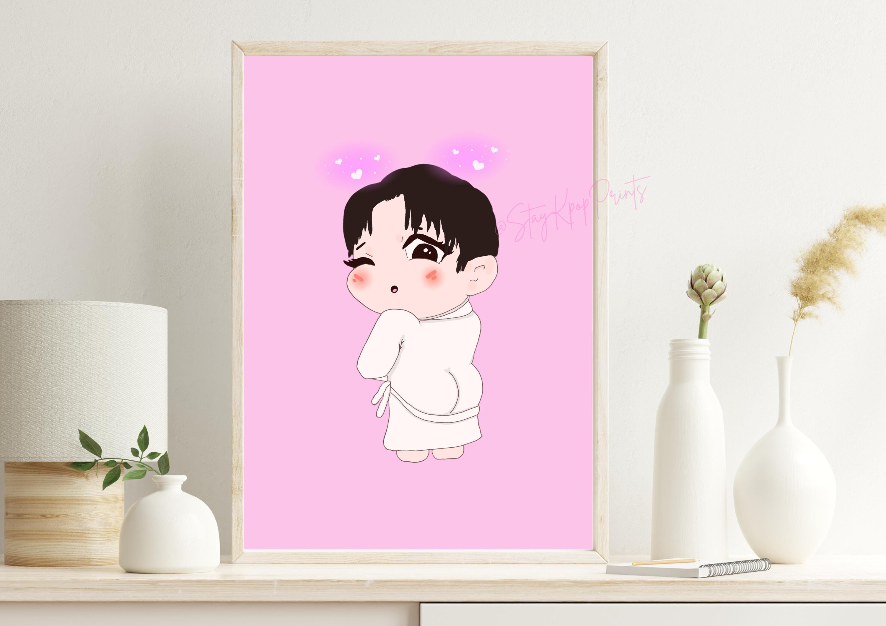 Stray Kids Changbin Bathrobe Art Print: SKZ Kpop Decor (digital