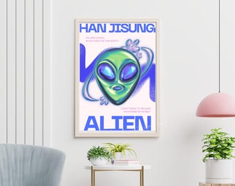 Han Jisung Alien Art Print Digital Download, Stray Kids Song