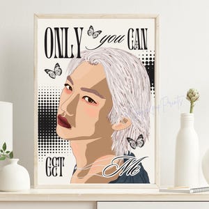 Stray Kids Felix Art Print Digital Download, SKZ Taste Poster, Yongbok, A4 and A5 Sizes Set, Black Kpop Room Decor