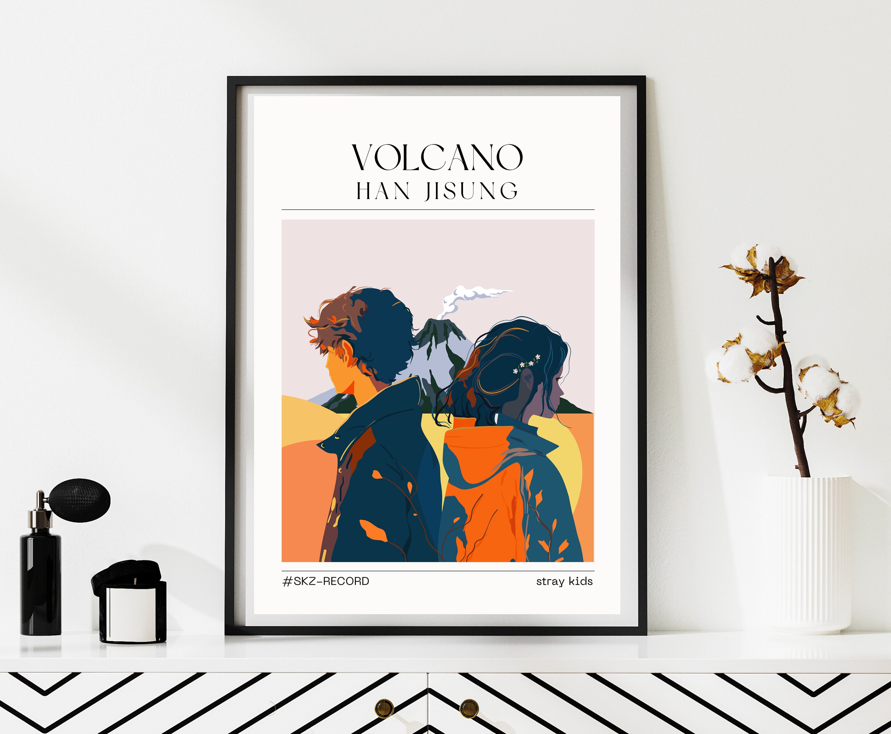 Stray Kids Han Jisung Volcano Art Print, SKZ Record Poster