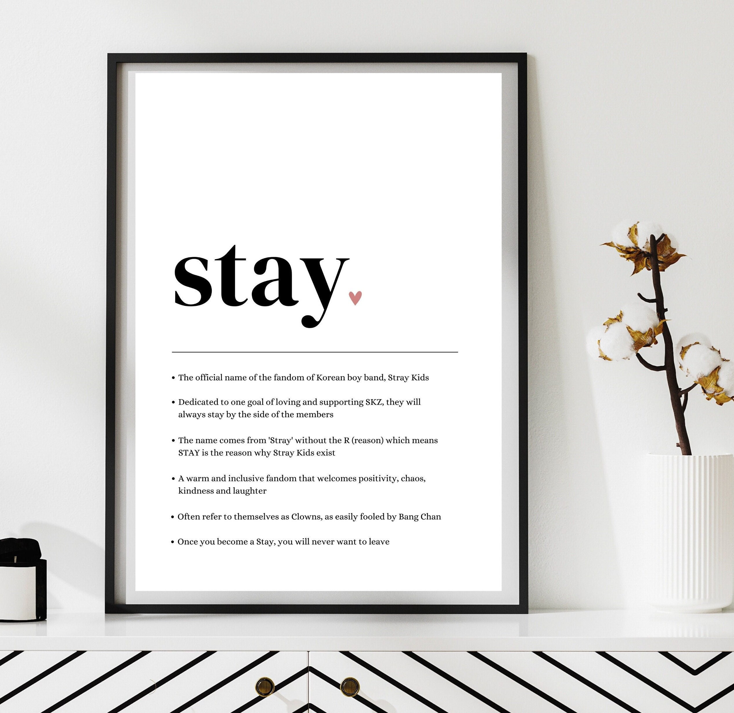 STAY Definition Stray Kids Art Digital Download SKZ Poster Etsy