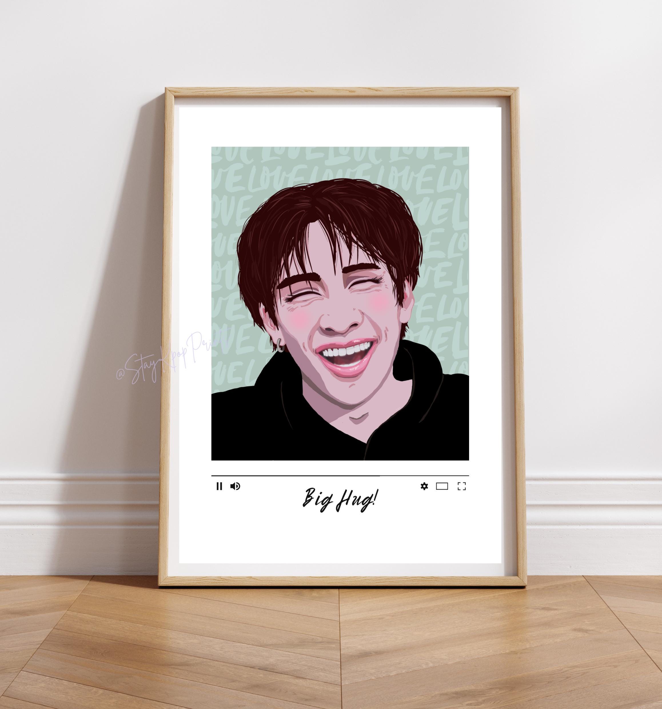 Bang Chan 'big Hug' Art Print: SKZ Kpop Poster (digital Download