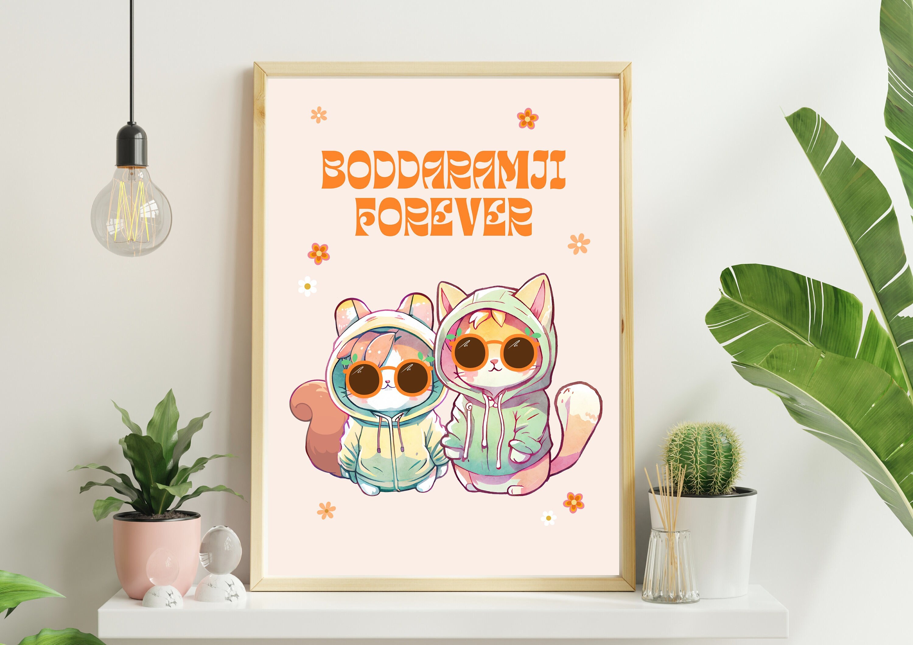 アイドル [GGAGGONG] Mood in Frame Memo Pastel Stray Kids Minsung Tangerine Glasses Art Print Digital Download