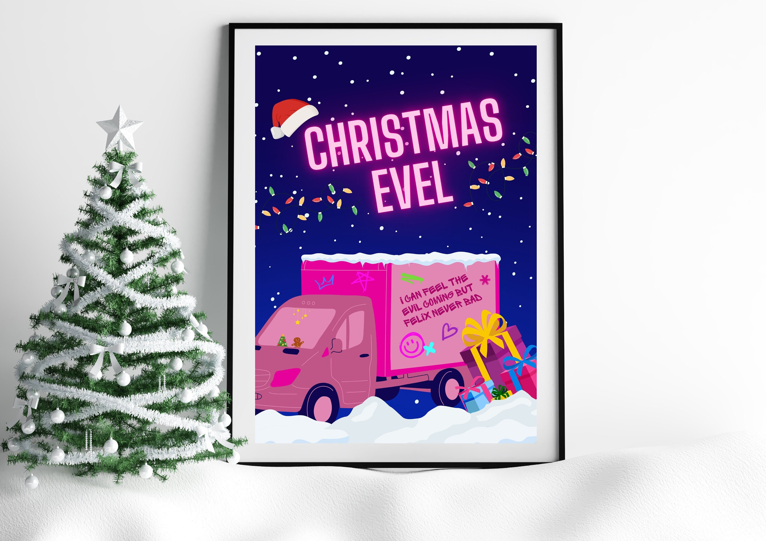Stray Kids Christmas Evel Art Print, SKZ Poster (digital Download