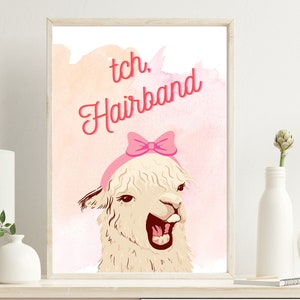 Hyunjin Hairband Art, Cartel de Stray Kids, Descarga digital, Hyunjin Drama Llama, SKZ Print, Hyunjin Quote, A4 y A5 Set, SKZ Meme, Kpop Art