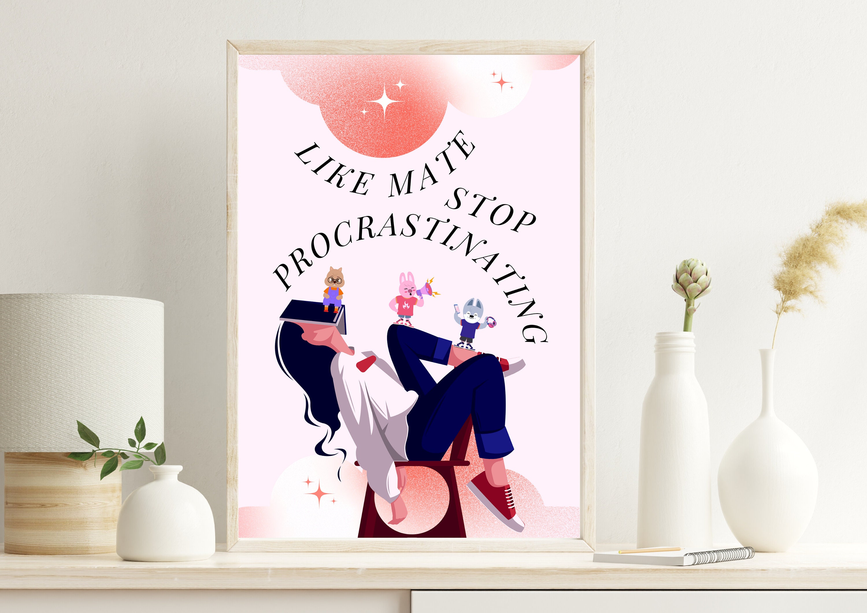 Stray Kids Like Mate Stop Procrastinating Art Print Digital
