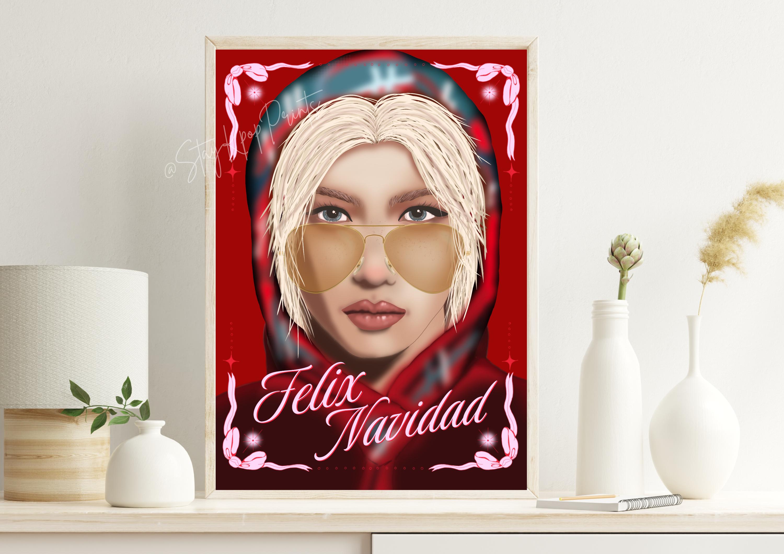 Felix Navidad Stray Kids Art Digital Download, SKZ Christmas Evel