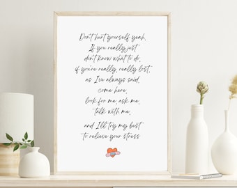 Bang Chan Quote Art Print, Stray Kids Poster, SKZ Self Love (Digital Download)