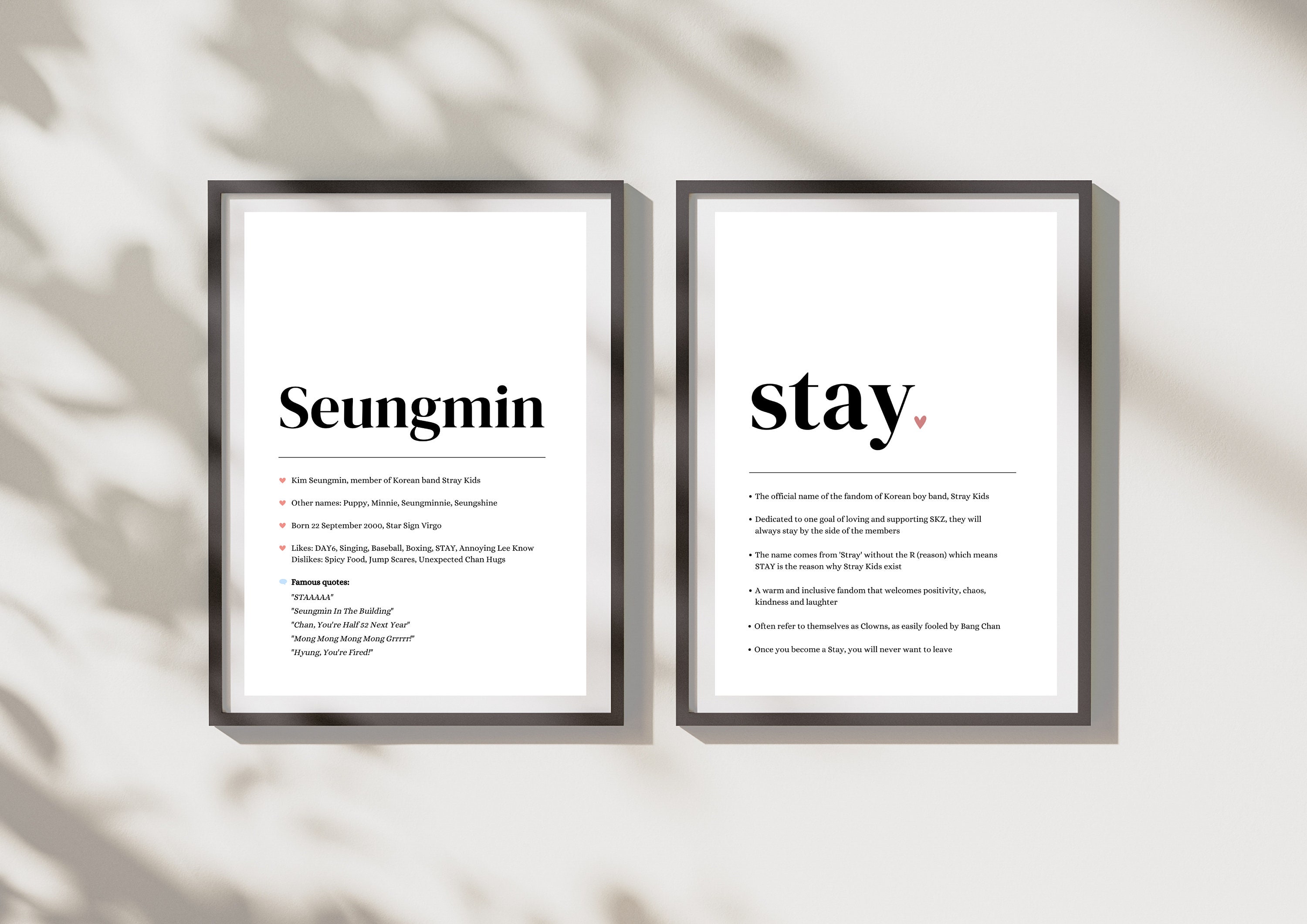 Stray Kids Seungmin Definition Print, SKZ Kpop Dictionary Art