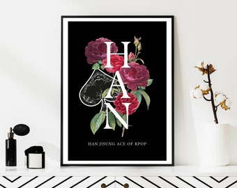 Stray Kids Han Jisung Art Print, Kpop Room Decor (Digital Download)