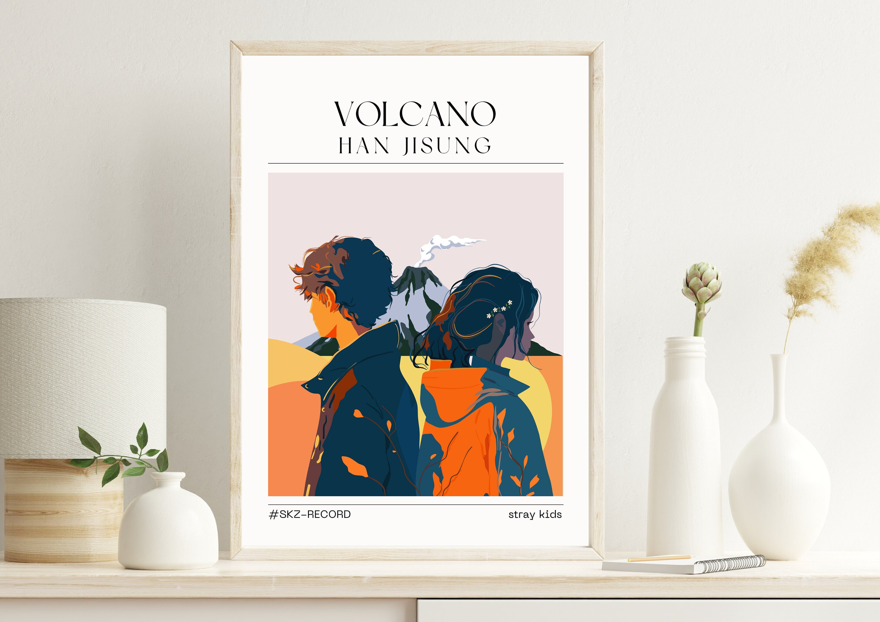 Stray Kids Han Jisung Volcano Art Print, SKZ Record Poster