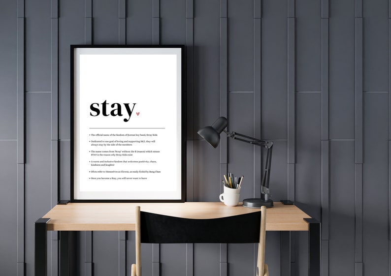 STAY Definition Stray Kids Art Digital Download SKZ Poster Etsy