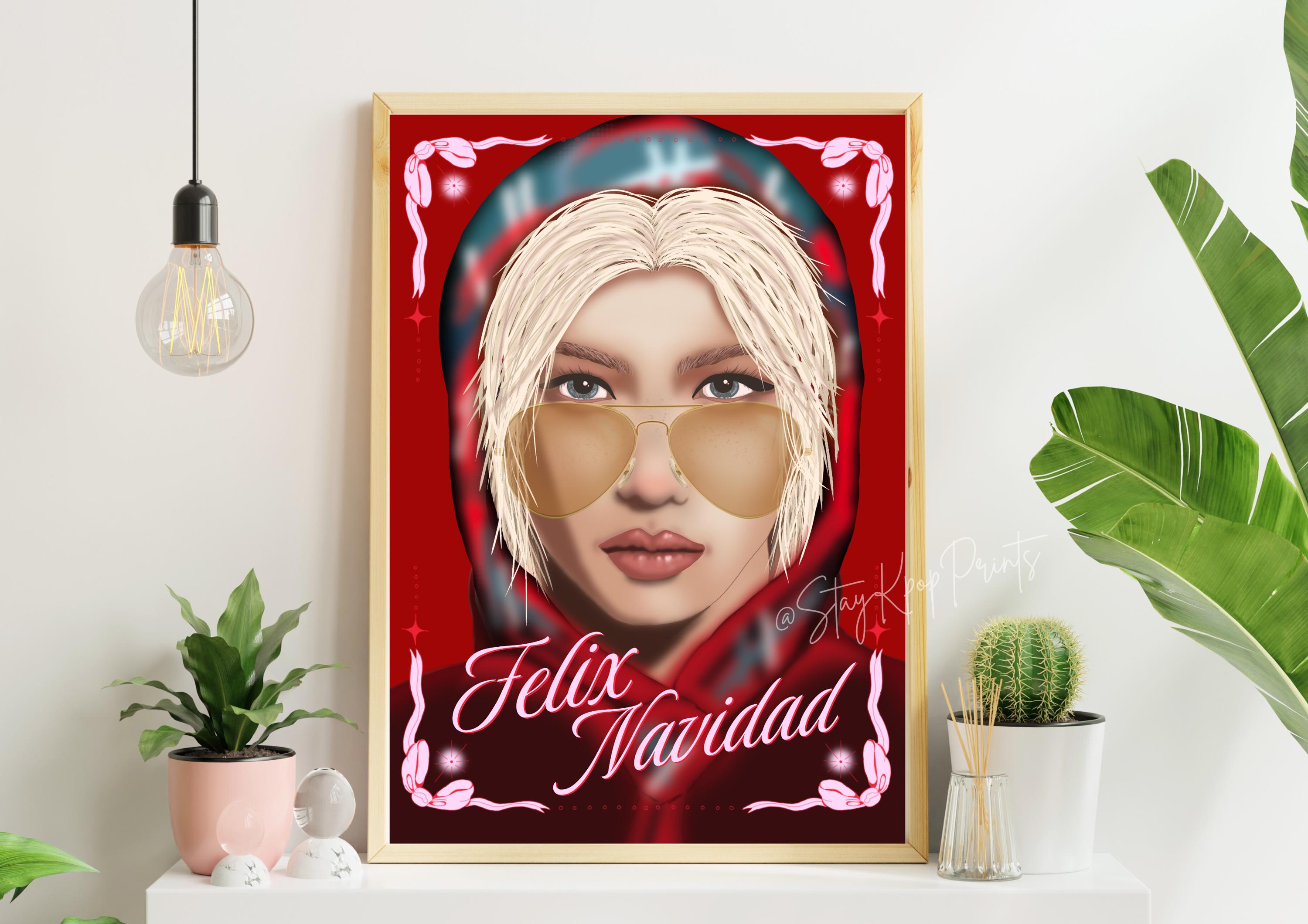 Felix Navidad Stray Kids Art Digital Download, SKZ Christmas Evel