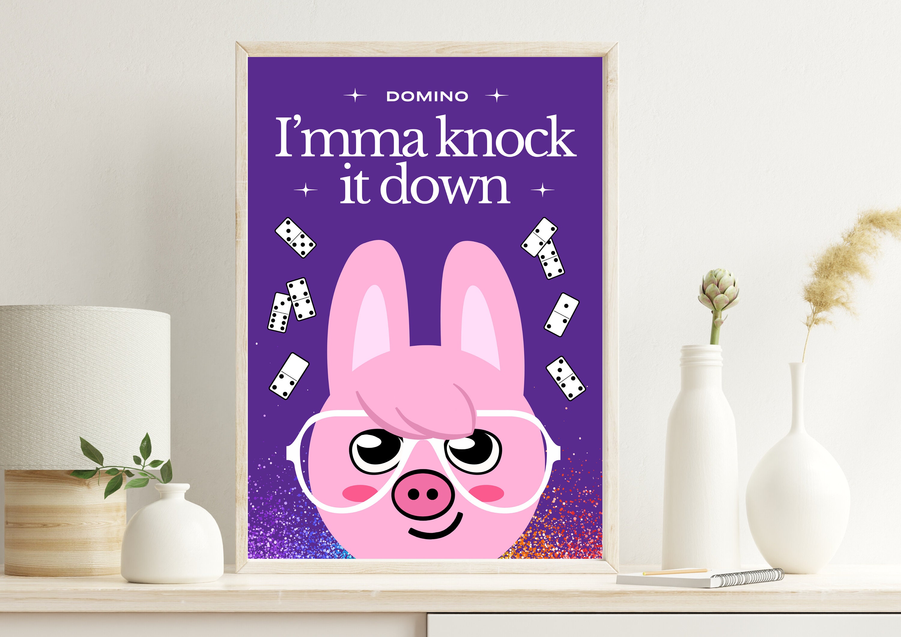 Stray Kids Changbin Dwaekki Domino Art Print, SKZ Kpop Music Decor