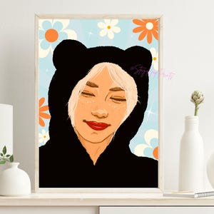 Stray Kids Felix Portrait Print Digital Download, SKZ Yongbok Poster, A4 and A5 Sizes Set, Kpop Wall Art, Cute Room Decor, Retro