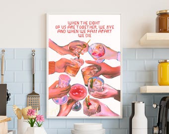 Descarga digital de la cita de Stray Kids, póster de SKZ OT8, decoración Kpop