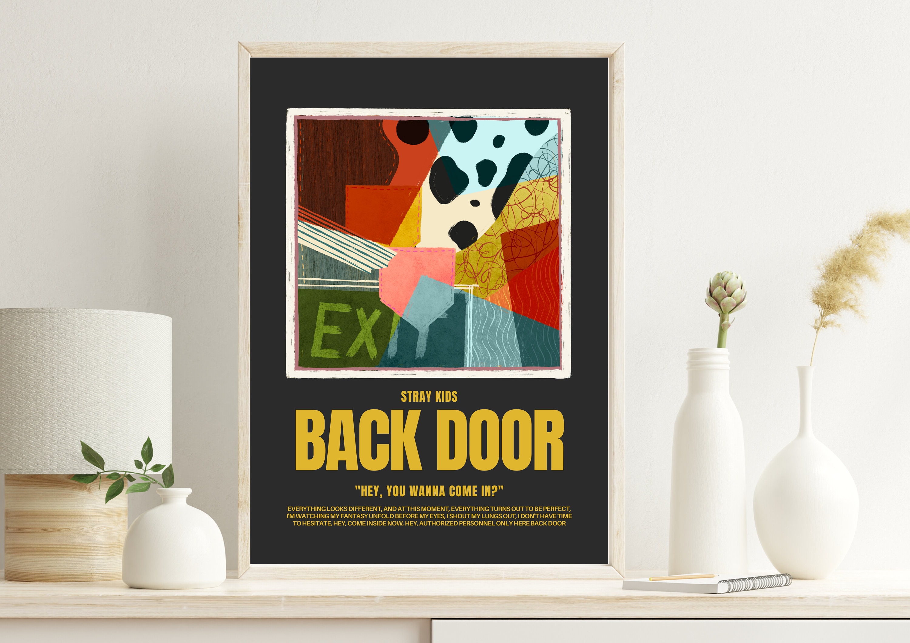 Stray Kids Back Door Poster, SKZ Music Art Print (digital Download