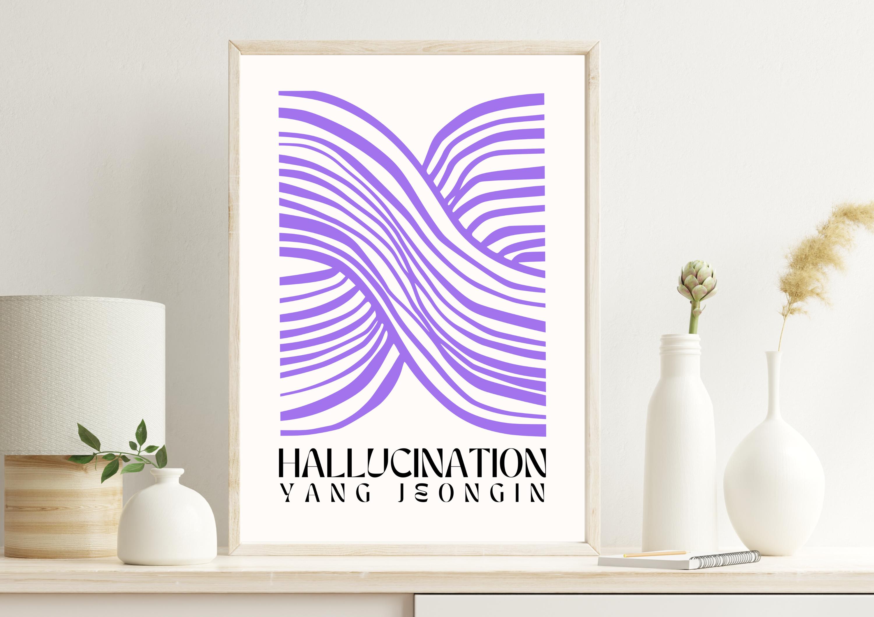 Stray Kids I.N Hallucination Art Print, Purple Waves (digital