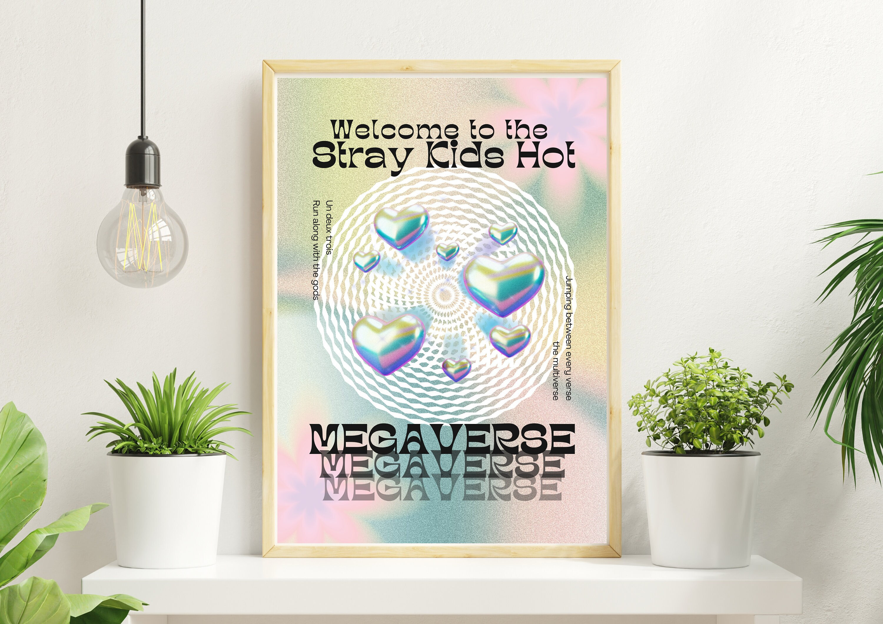 Stray Kids MEGAVERSE Art Print Digital Download, SKZ Rock Star