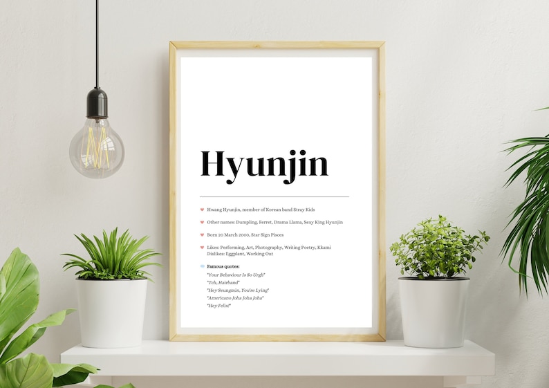 Stray Kids Hyunjin Definition Poster, SKZ Bio Art (digital Download) - Etsy