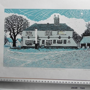 Original Linoprint - The Ship Southfleet