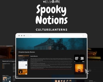 Spooky Notion, Notion Template, Aesthetic Notion Planner, Personal Notion Template, Notion Inspiration, Halloween