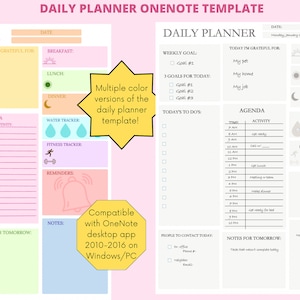 Modello di pianificatore giornaliero OneNote
