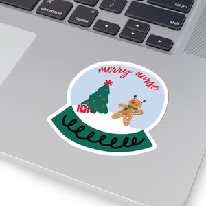Merry Nurse Sticker, Nursing Student, Nurses Week Gift, Christmas Gift, Medical Surgical RN, ICU, ED, Cute Nurse Sticker