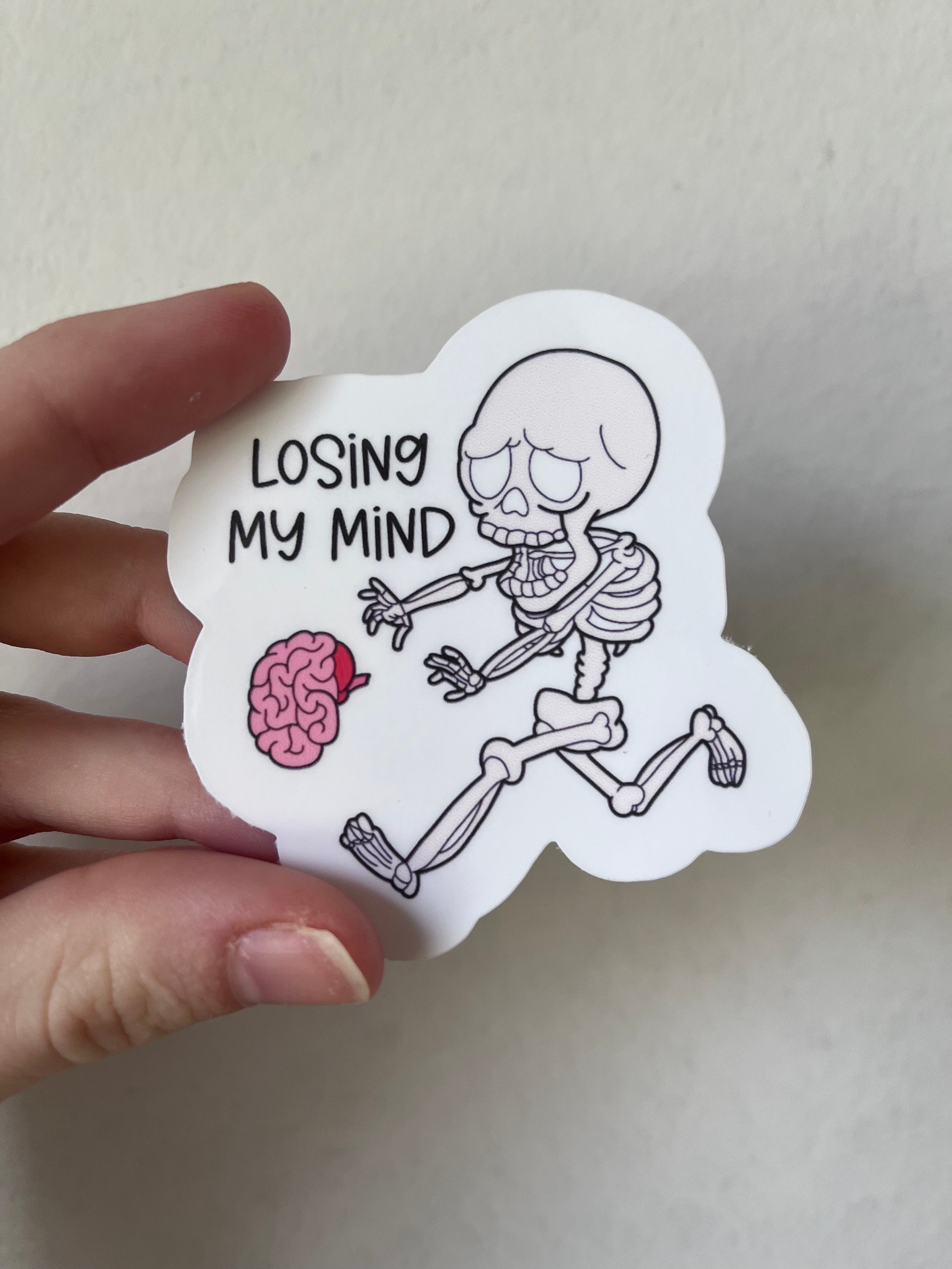Losing Control Sticker Losing My Mind Skeleton Waterproof Vinyl Sticker - Etsy