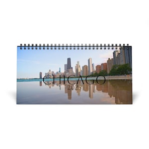 Calendario da tavolo di Chicago 2025; Calendario di Chicago 2025; Calendario di Chicago; Calendario da tavolo 2025; Calendario di Chicago, Illinois 2025
