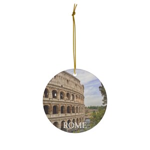 Colosseum in Rome, Italy Christmas Ornament; 4 Sizes; Rome Ornament; Italy Ornament; Roman Colosseum Ornament