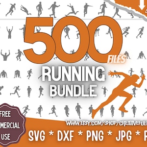 Running Silhouettes SVG Bundle | For Cricut, CNC, Laser, etc | Creative Projects | Instant Download | Commercial License